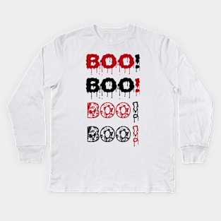 Boo Boo tee design birthday gift graphic Kids Long Sleeve T-Shirt